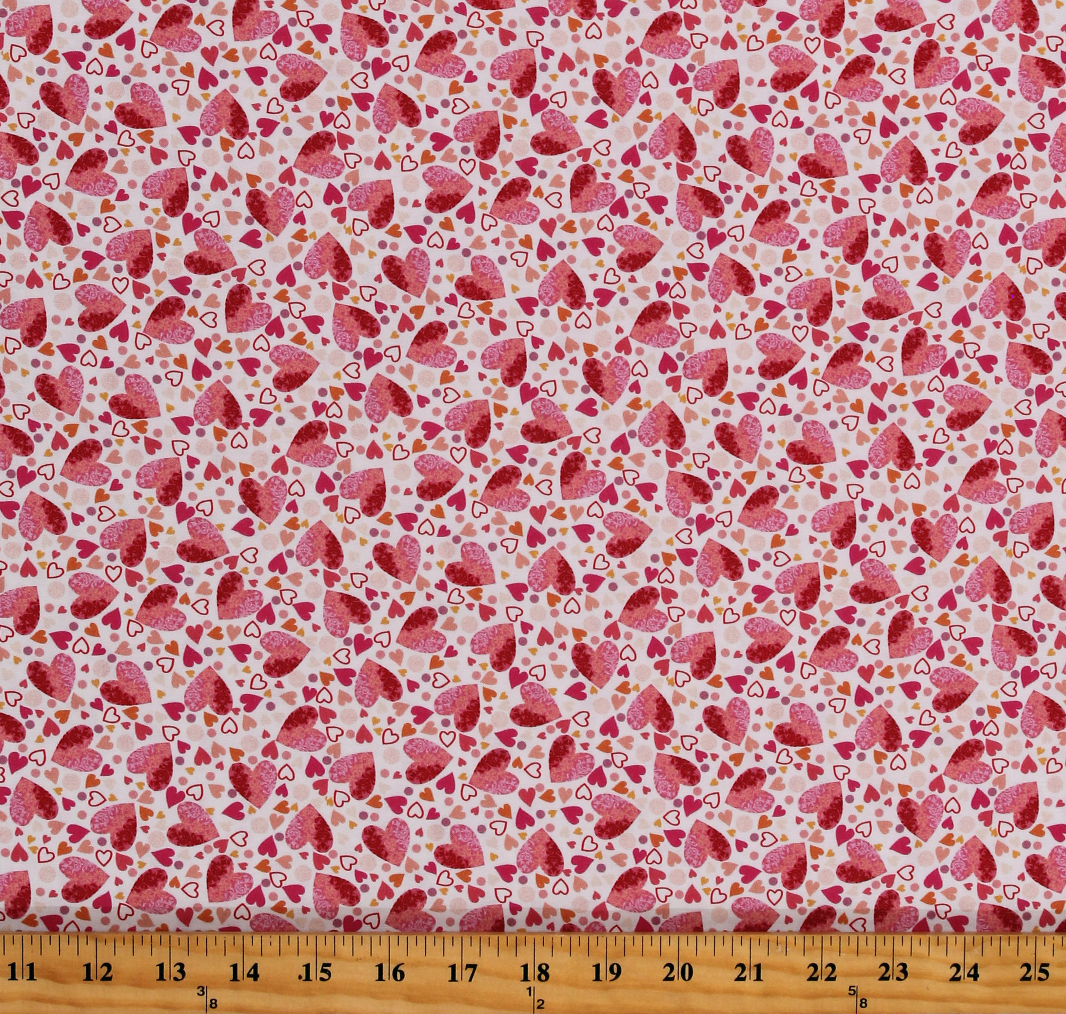 Cotton Valentine's Day Sweethearts Hearts All My Love Cotton Fabric Print by the Yard (164927527Z)