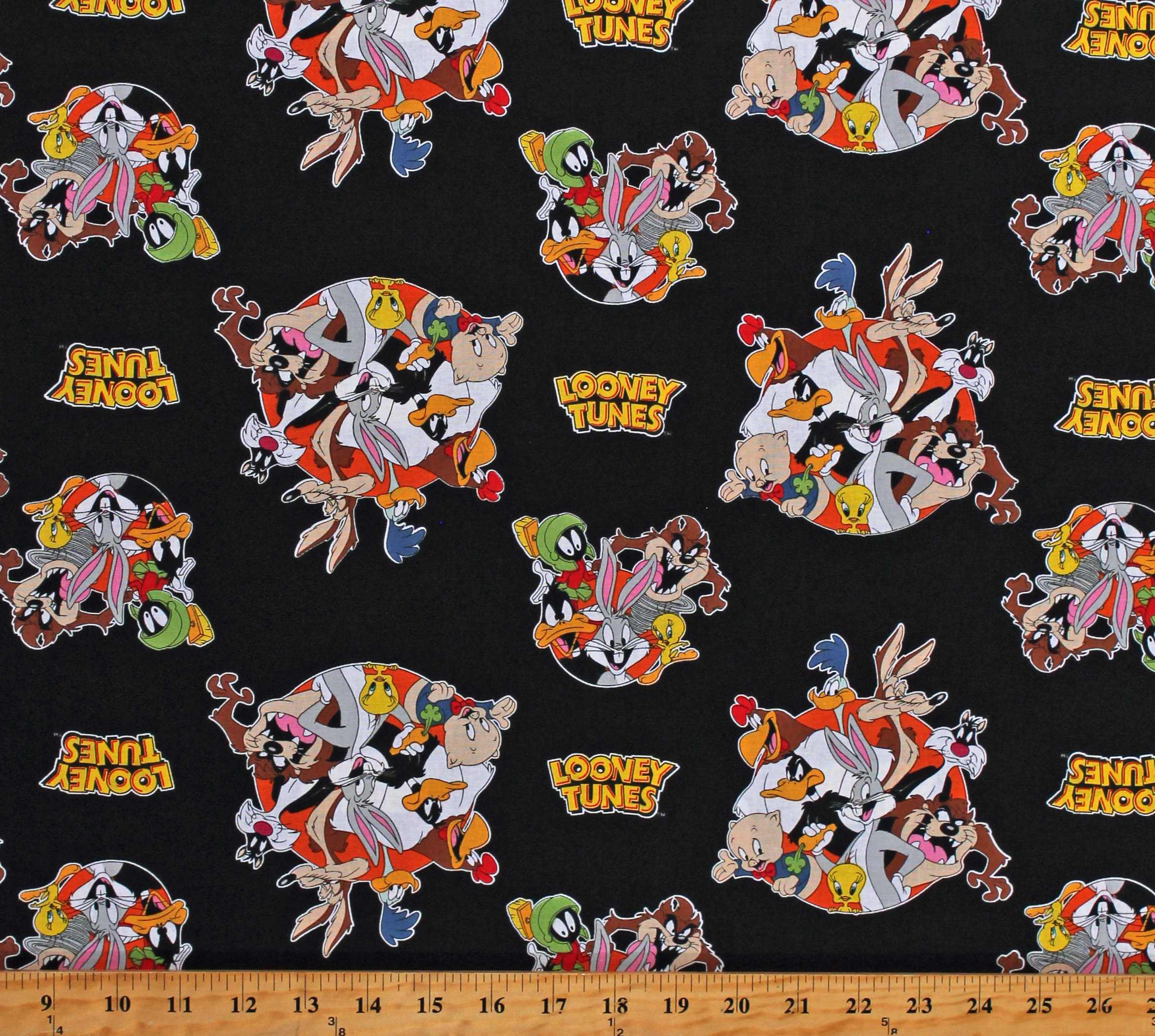 Cotton Looney Tunes That's All Folks Cartoon Characters Bugs Bunny