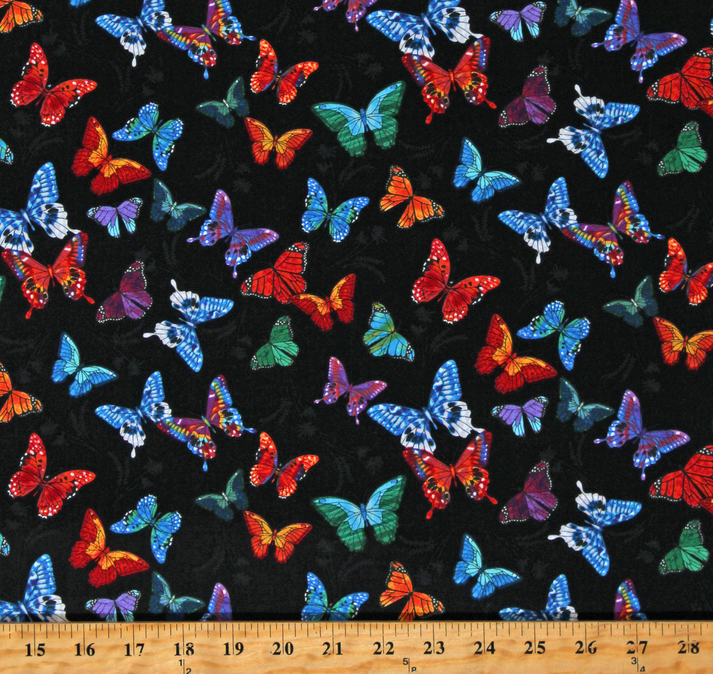 Cotton Butterflies MultiColor Butterfly Insects Bugs Mariposa Dance