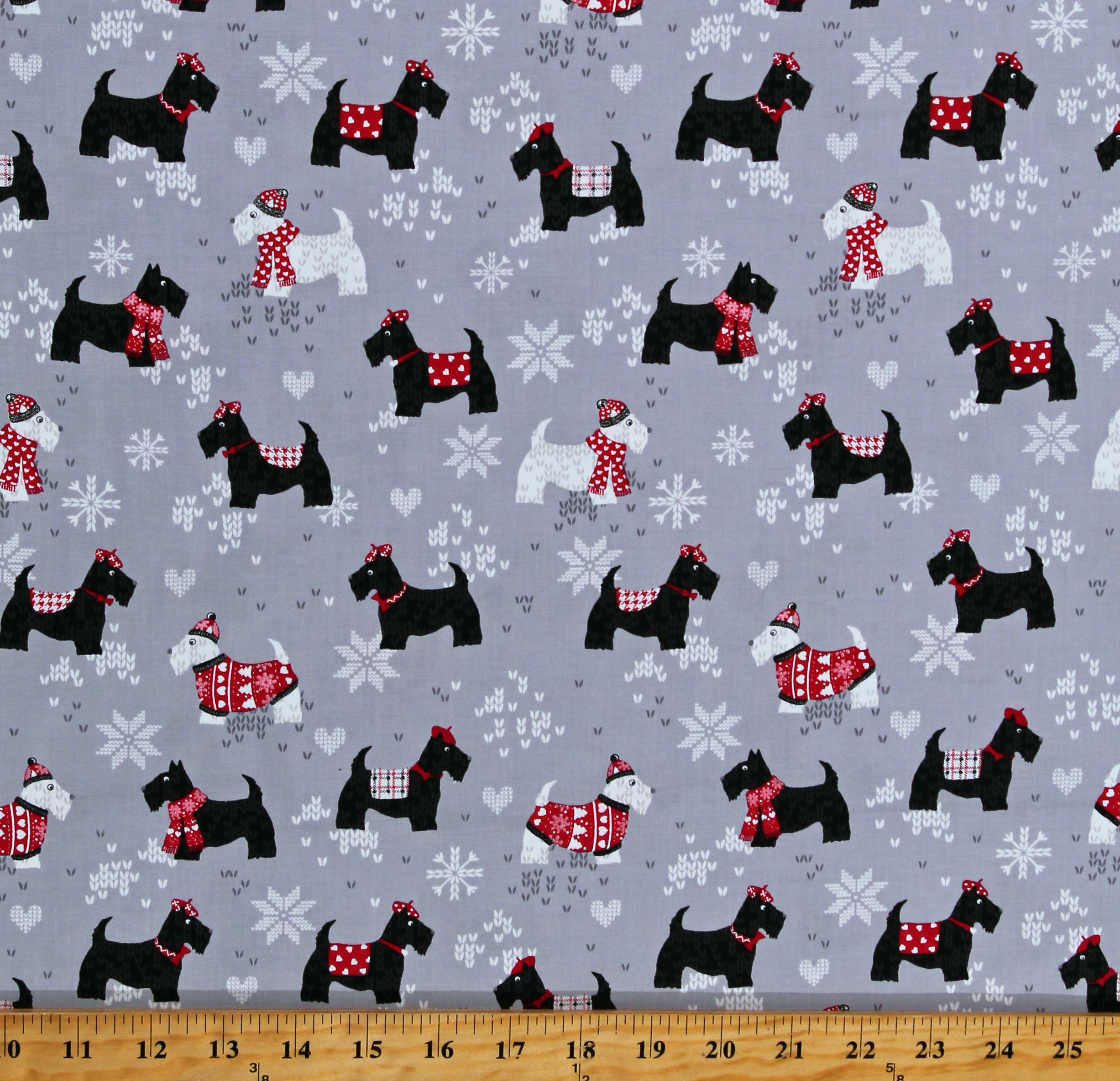 Cotton Scottie Friends Scottish Terriers Scotty Dogs Snowflakes Winter