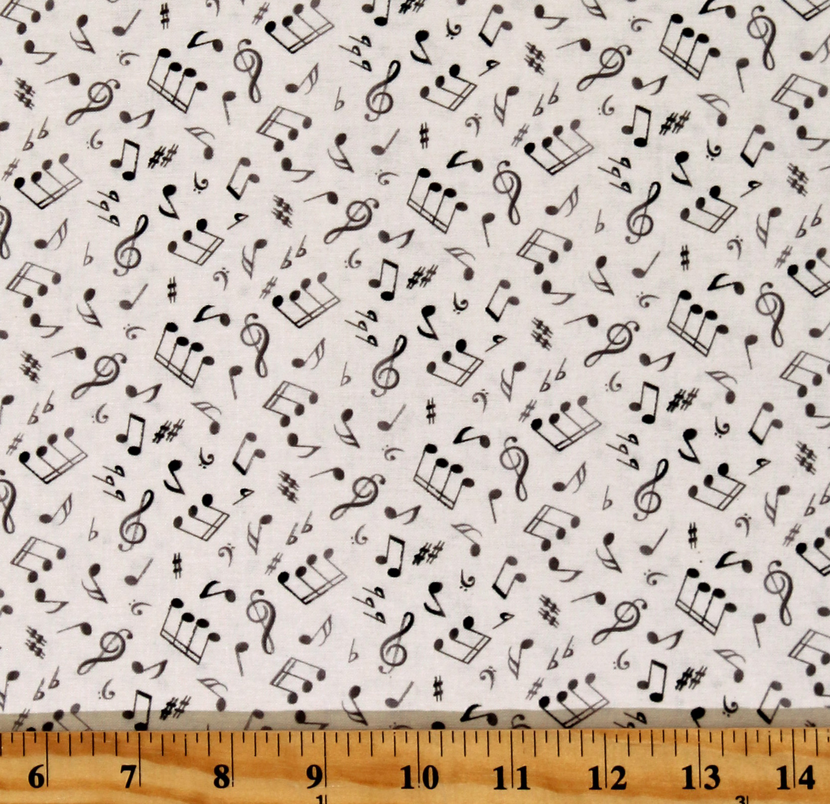 Cotton Musical Notes Jazz Music Lover Pianist Instruments Cream Cotton