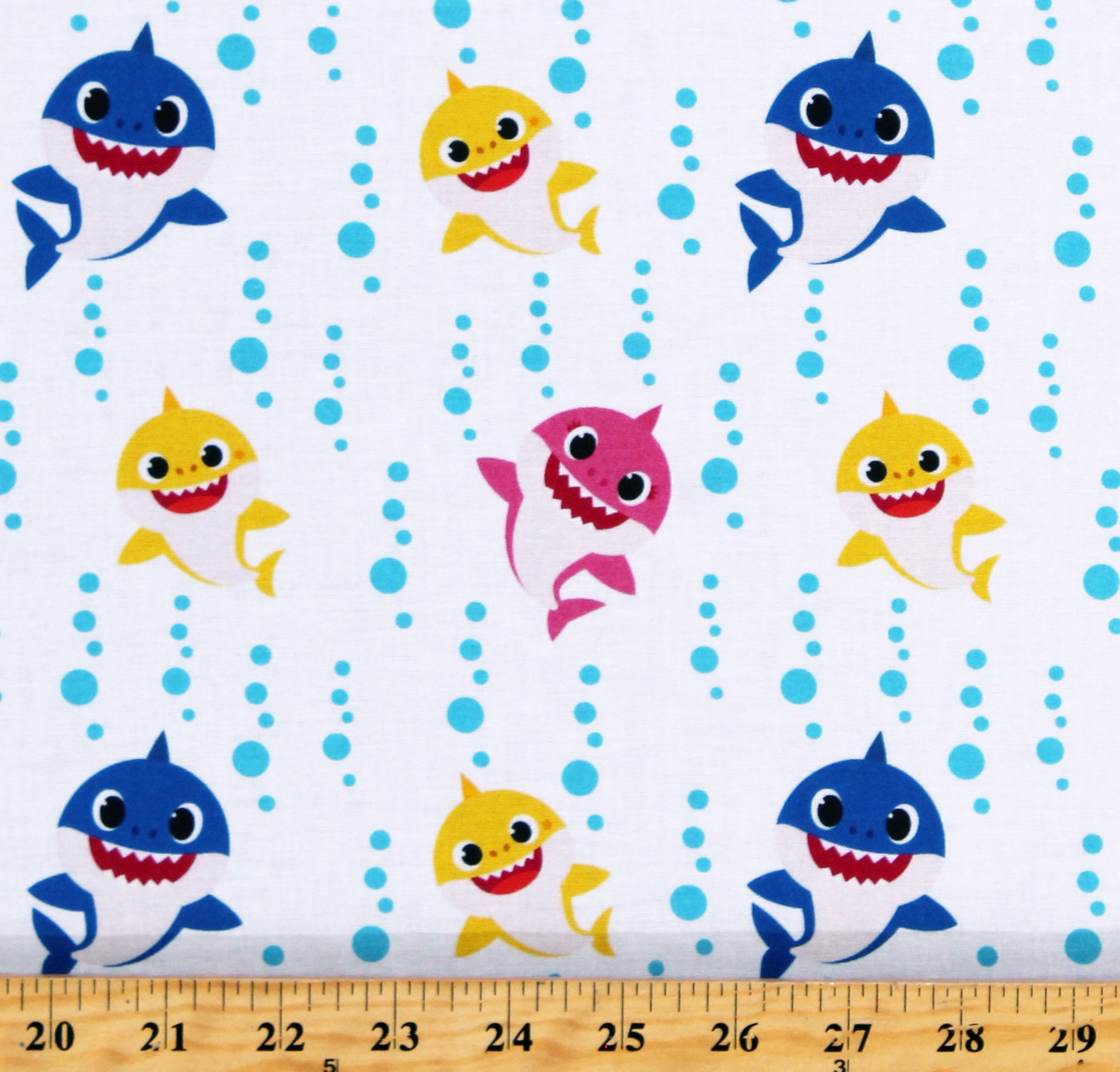 Cotton Baby Shark Song Sharks Fish Animals Ocean Kids White Cotton