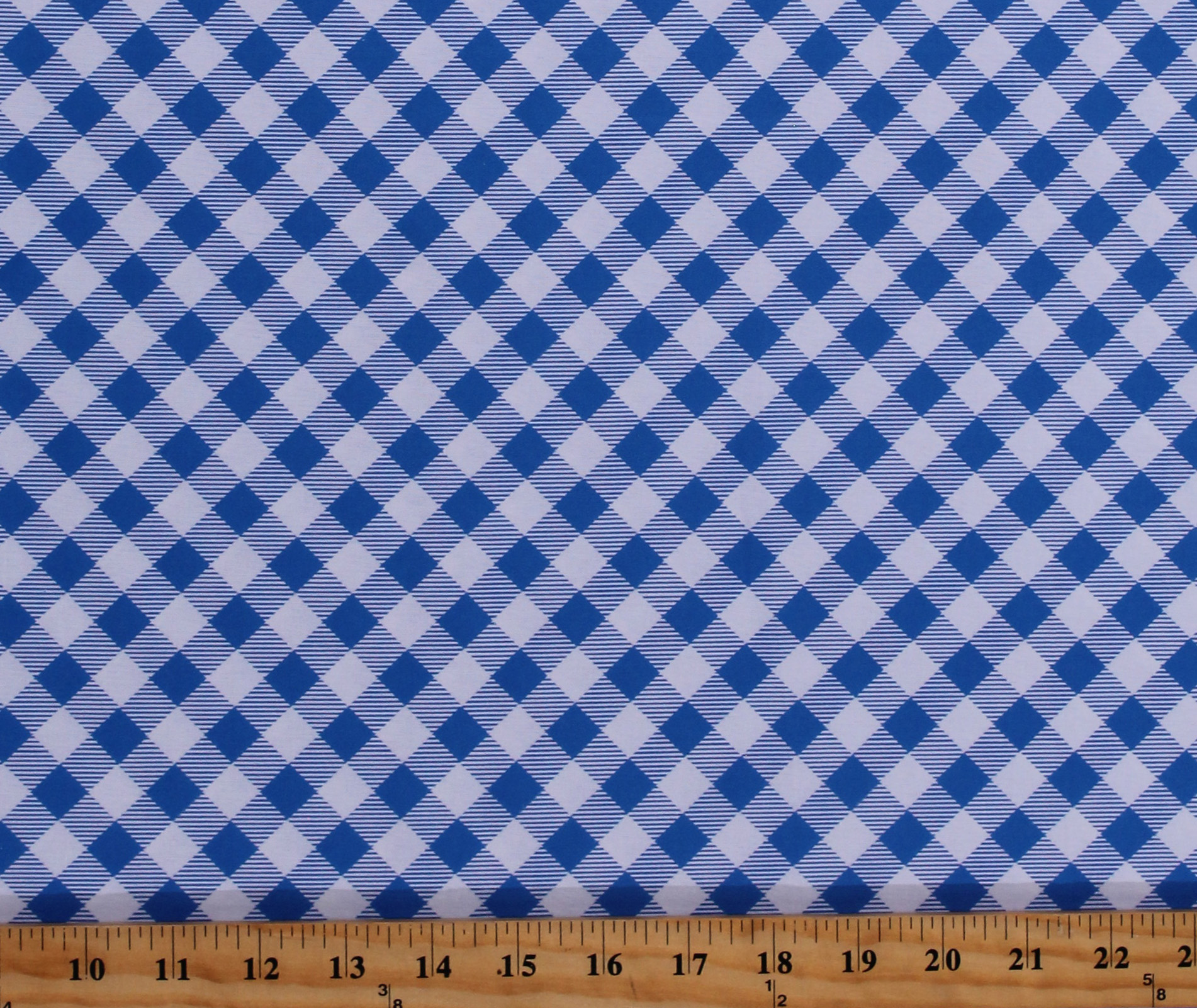 Cotton Blue and White Gingham Check Plaid Squares Picnic Blueberry Hill
