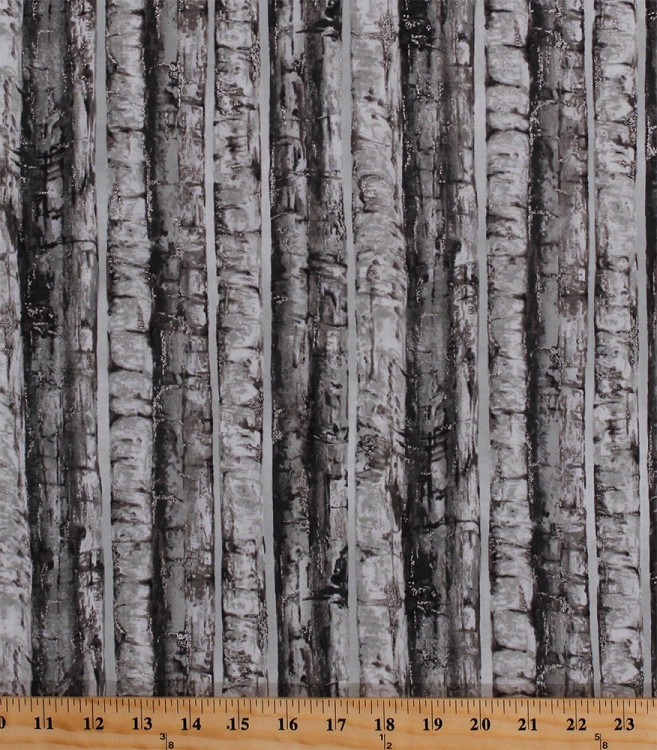 Cotton Birch Trees Tree Trunks Trunks Birch Bark Forest Woods Silver
