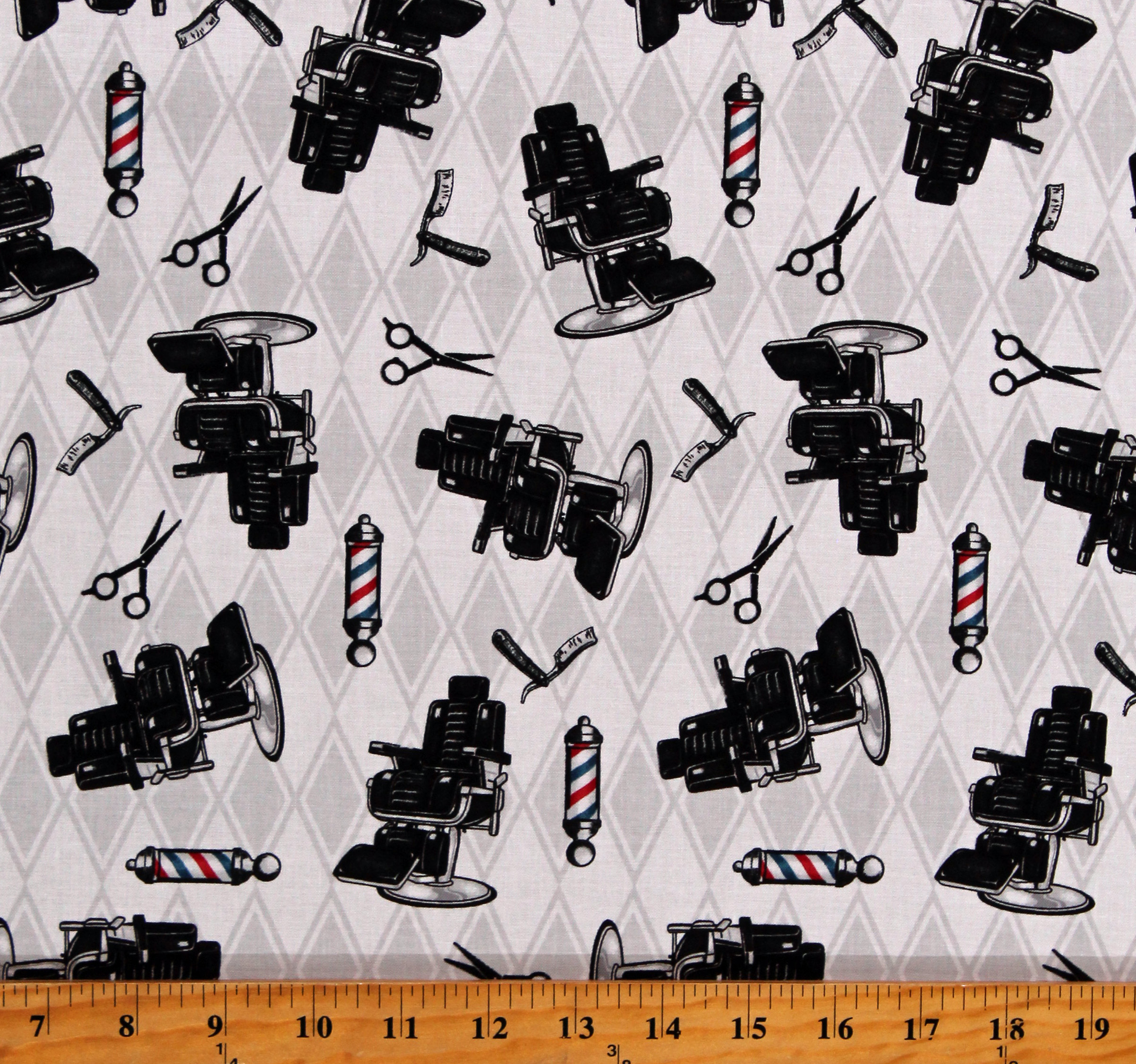 Cotton Haircut Barber Poles Chairs HairCutting Scissors