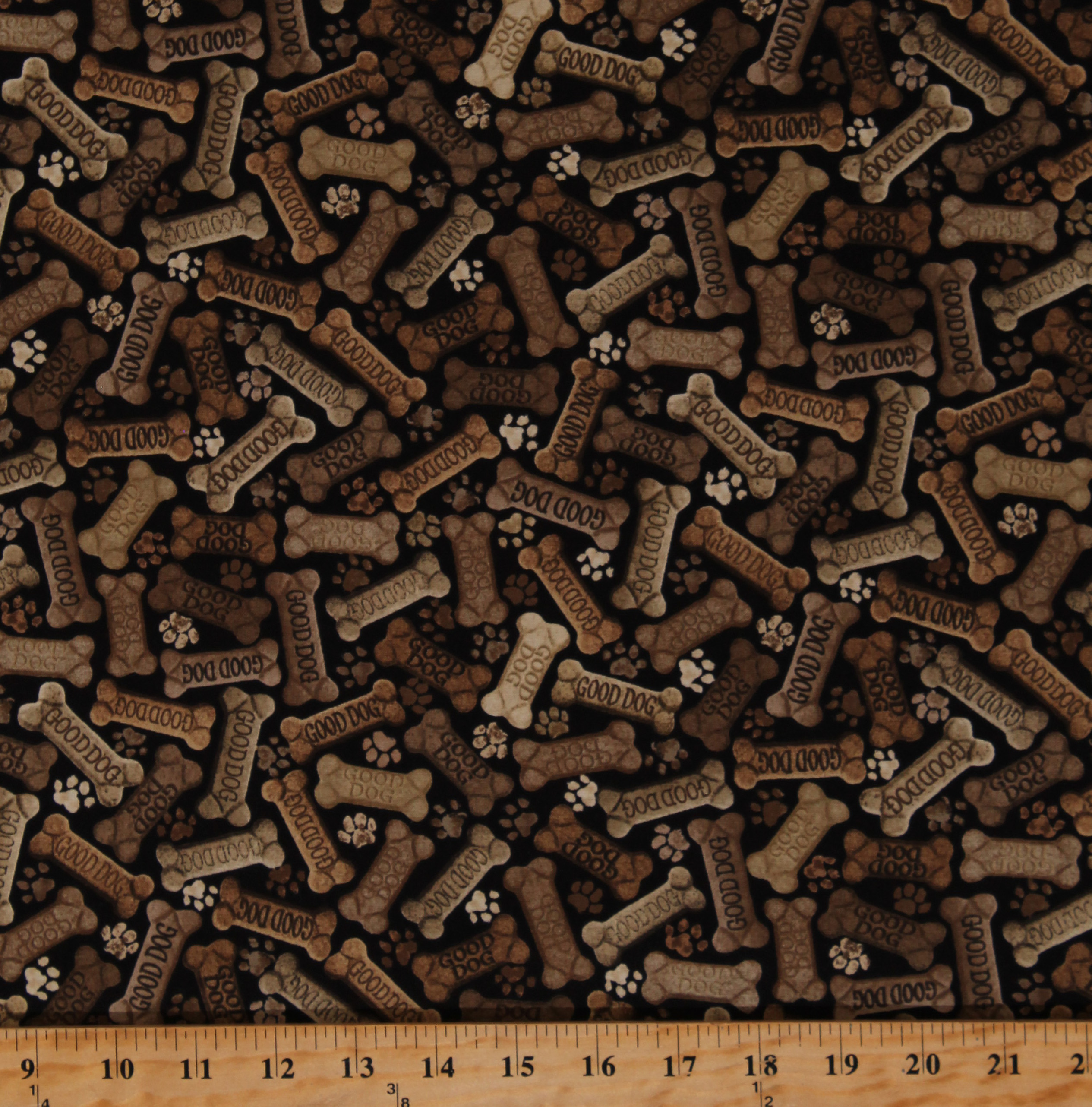 Cotton Dogs Treats Food Types Animals Puppies Puppy Black Cotton Fabric