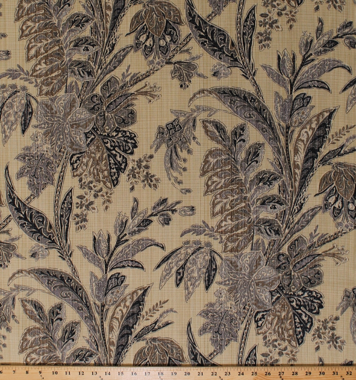 Tommy Bahama Cayo Vista Fabric Print by the Yard Graphite (800641)