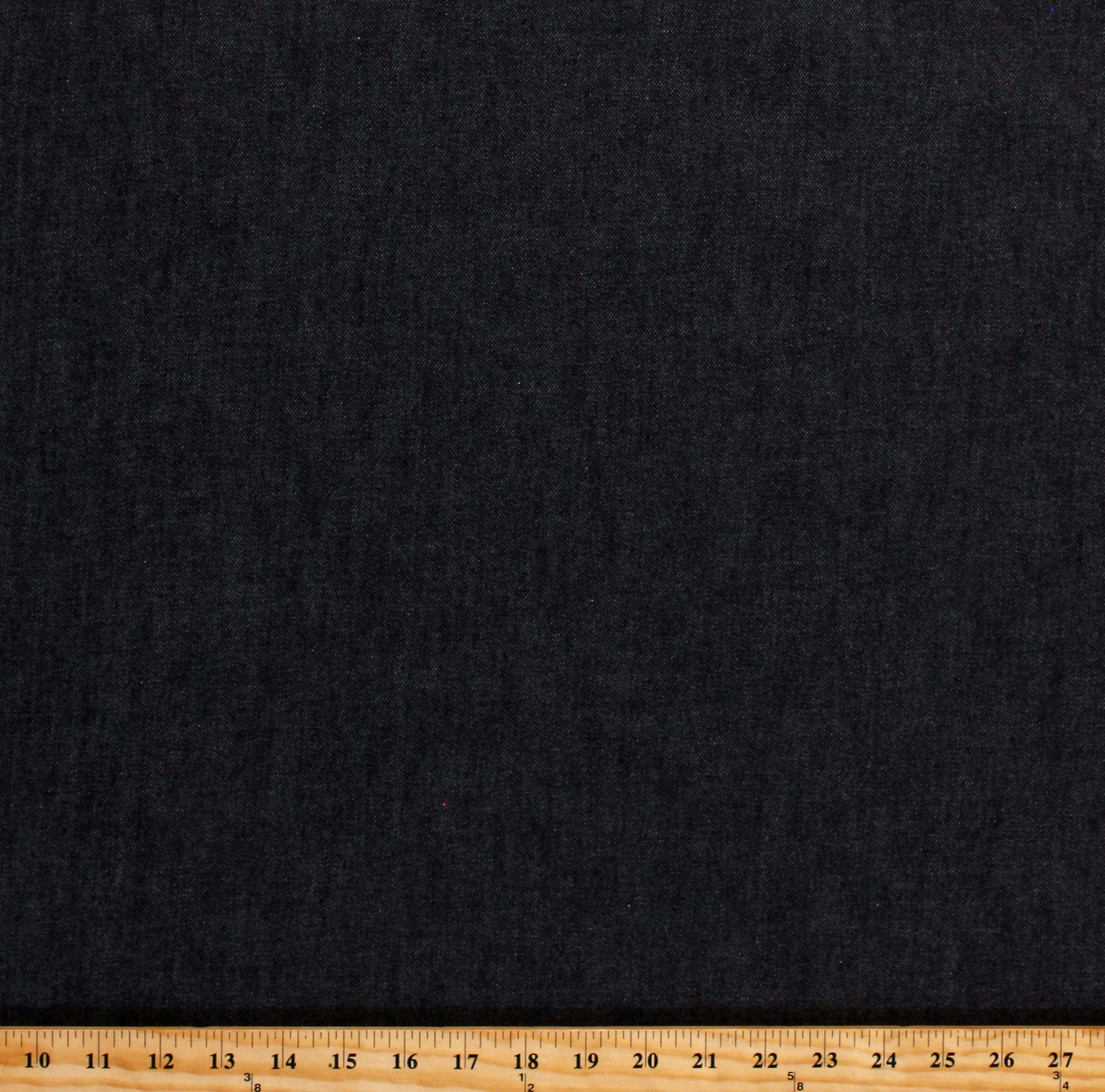 Wovenstretch Denim Washed Black 58" Wide Bottom Weight Cotton Blend