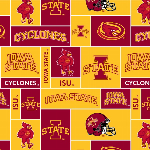 Iowa State University™ Cyclones™ College Fleece Fabric Print