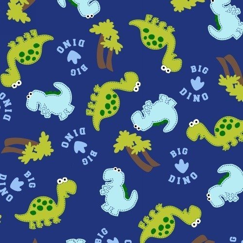 VelvaFleece Big Dino Dinosaurs Children's Kids Fleece Fabric Print by the Yard k35979Xb
