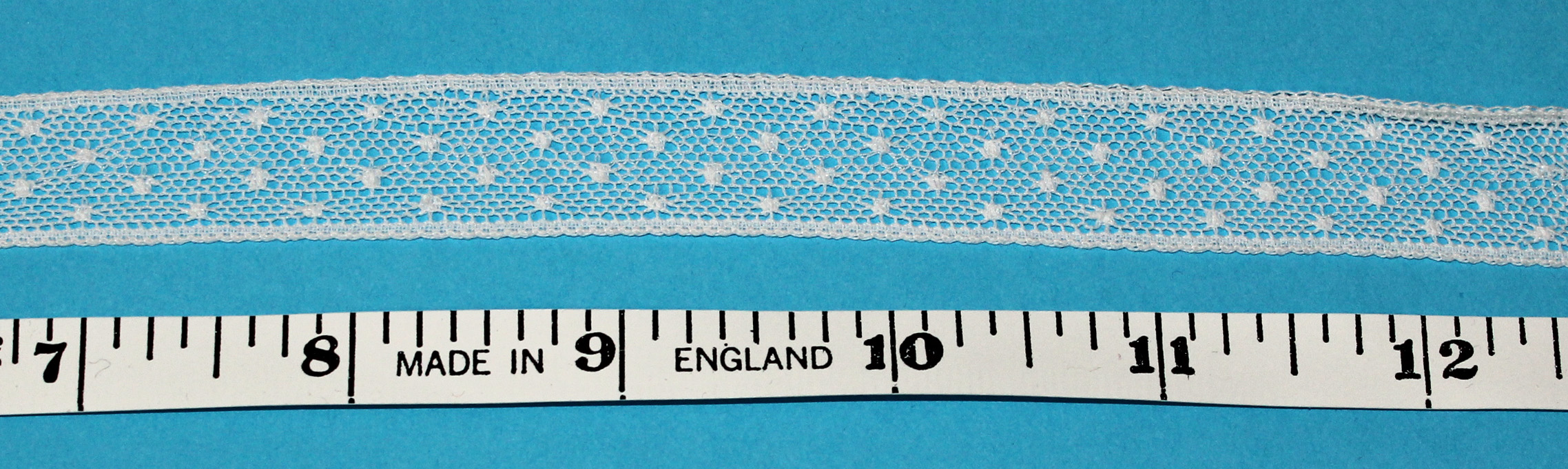 Lace Trim Heirloom Insertion French Val Lace White Dots Design Trim