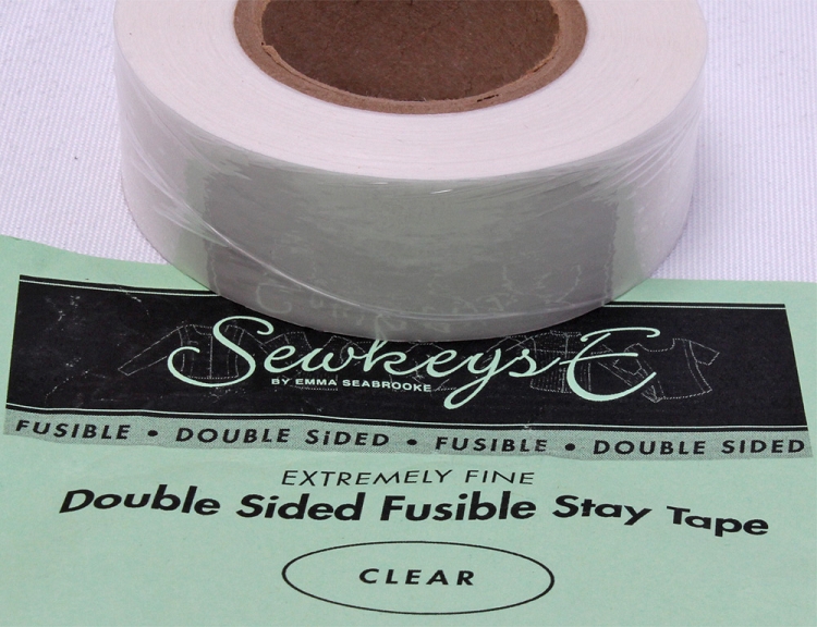 CLEAR 1" Double Sided Fusible Stay Tape 1" X 25 yards SewkeysE