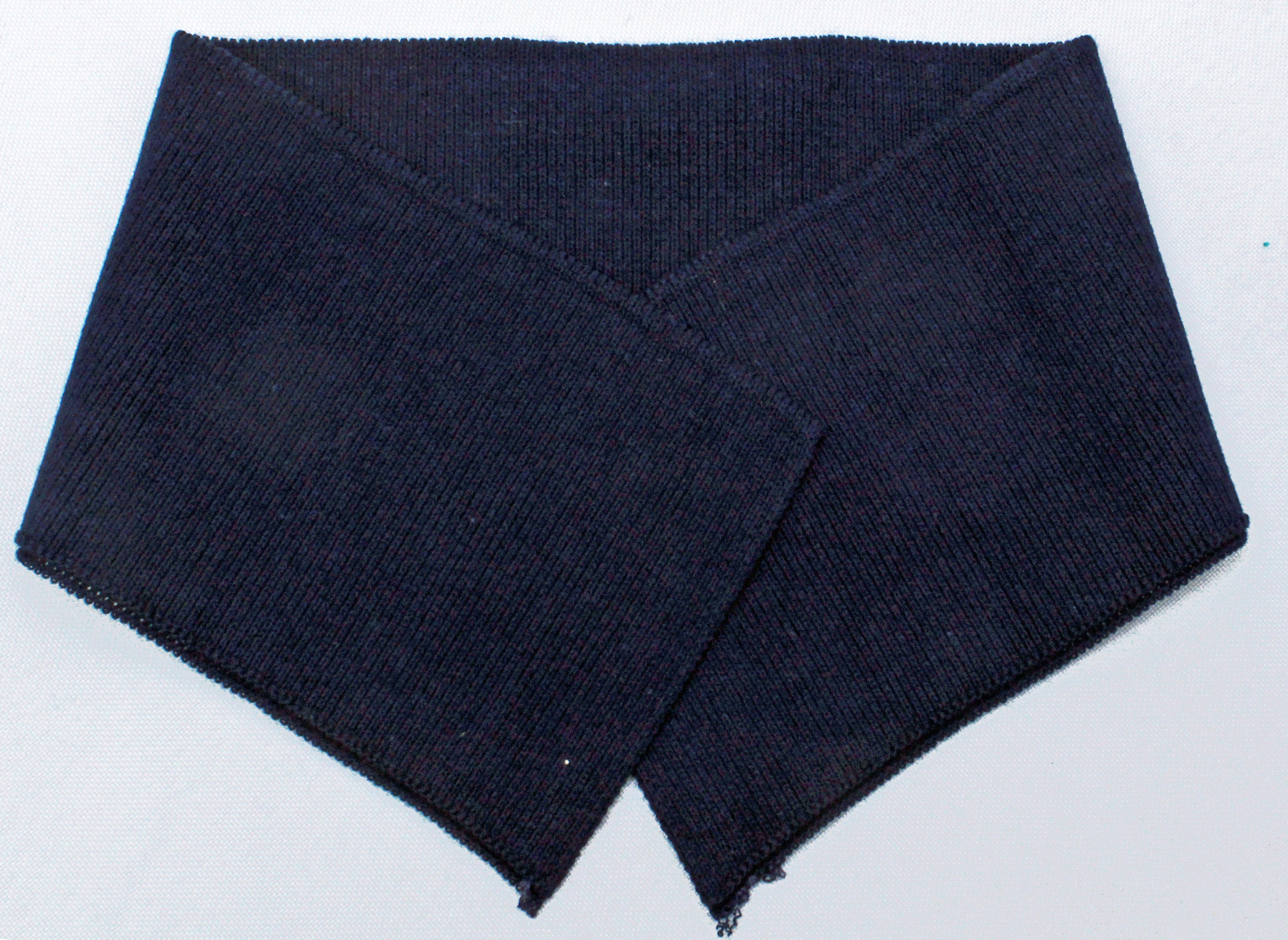 Rugby Knit Shirt Collar Navy 3.5" x 16" SelfFinished Hemmed Ribbed