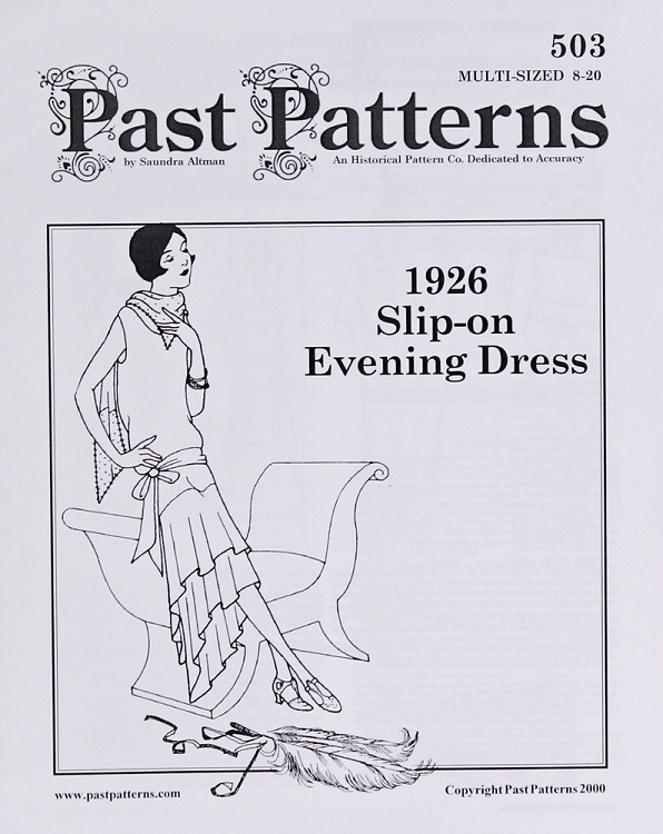 Past Pattern 503 Flapper SlipOn Evening Dress Roaring Twenties Early