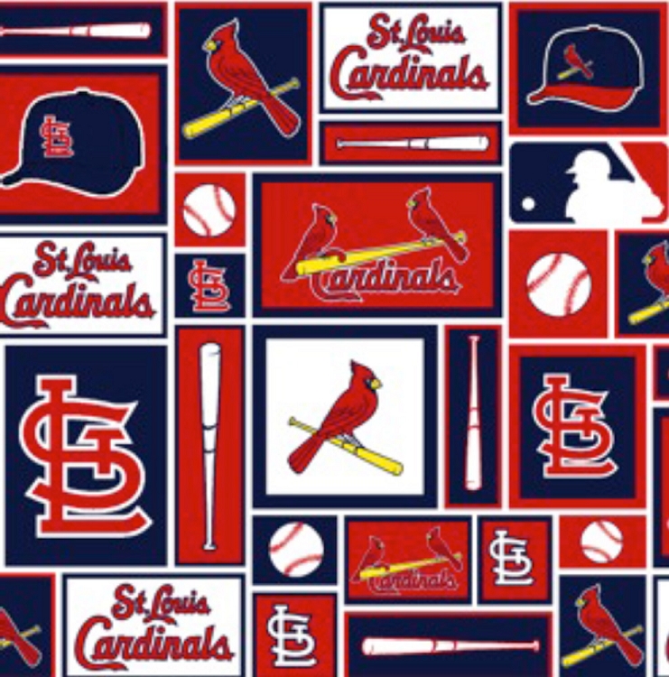 Cotton St Louis Cardinals MLB Baseball Sports Team Cotton Fabric Print