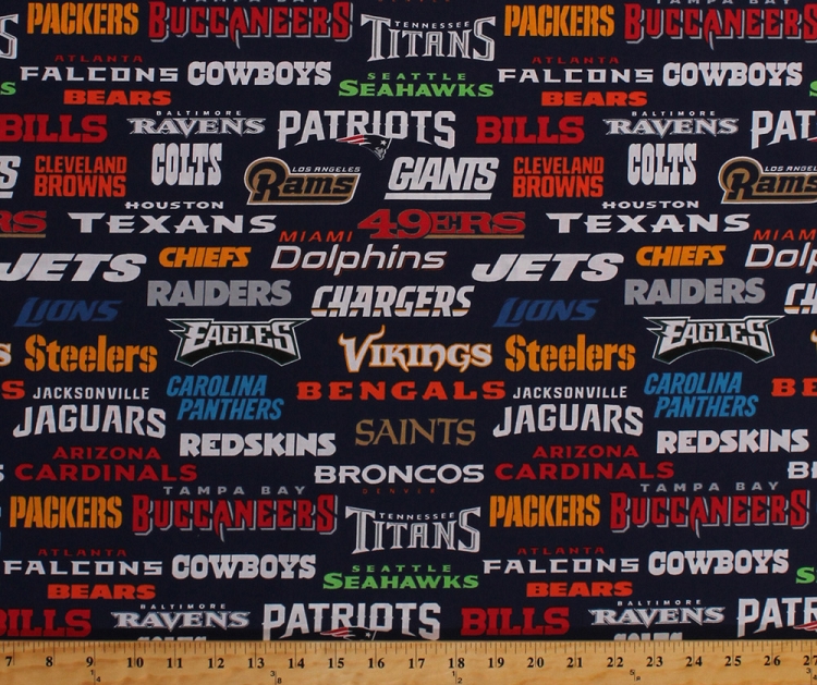 NFL Teams All Team Logos Professional Football League Sports Cotton