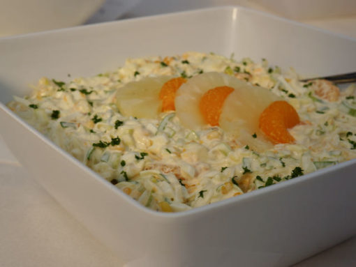 Porree Frucht Salat Fleischerei
