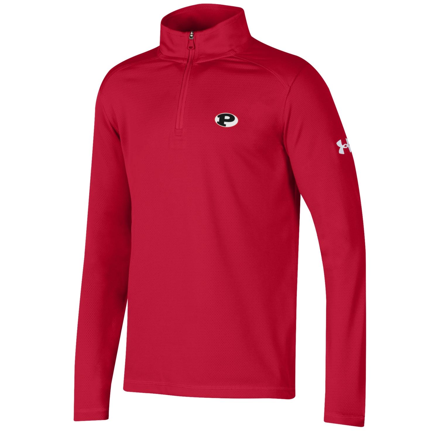 Under Armour Youth Tech Mesh Quarter Zip Red The Viking Store