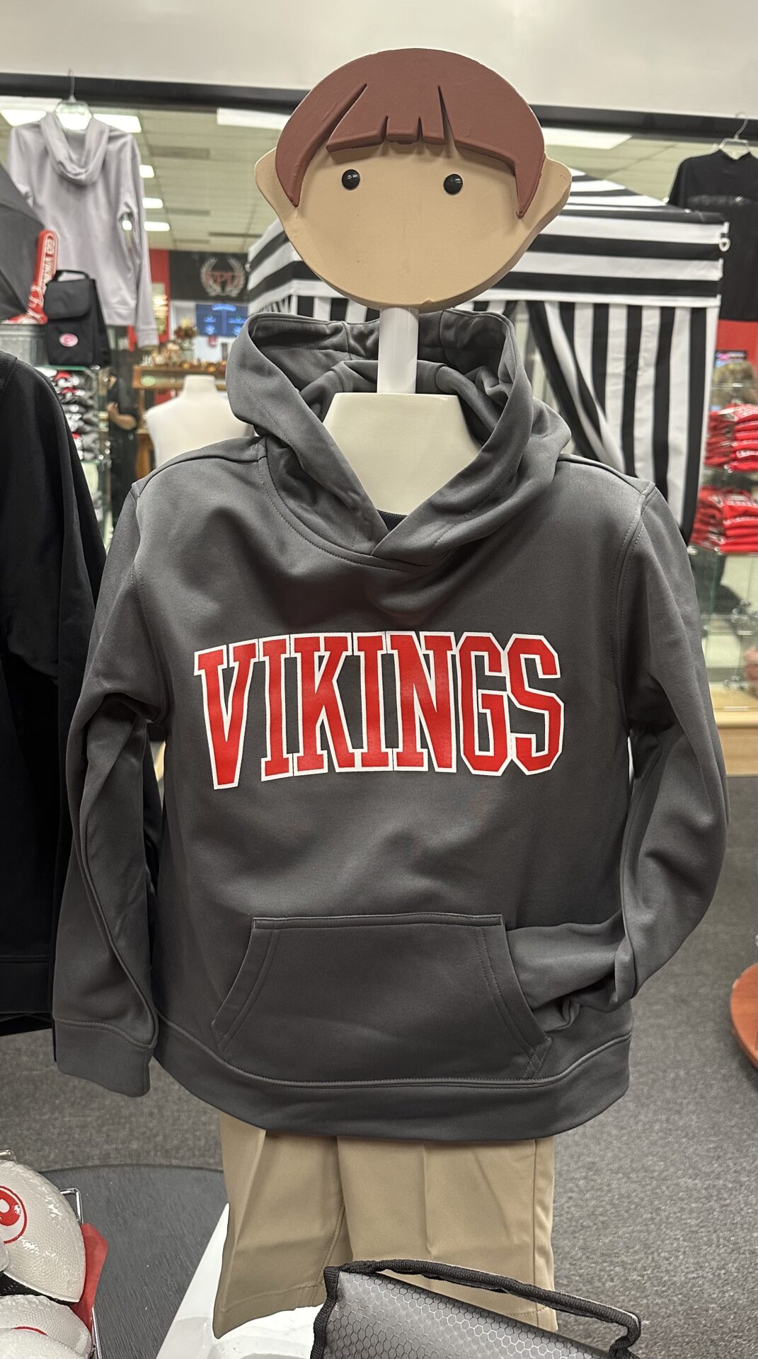 Sport Tek Youth Stone Grey Micro Fleece Hoodie The Viking Store