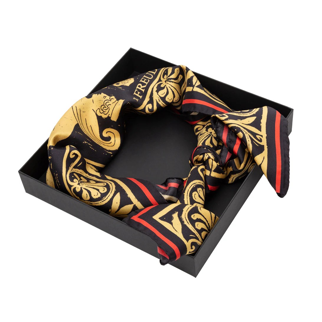 Freud's Study Square Silk Scarf by Rory Hutton Freud Museum Shop