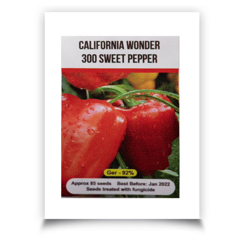 Signature Seeds California Wonder Sweet Pepper Seeds. Approx. Seeds