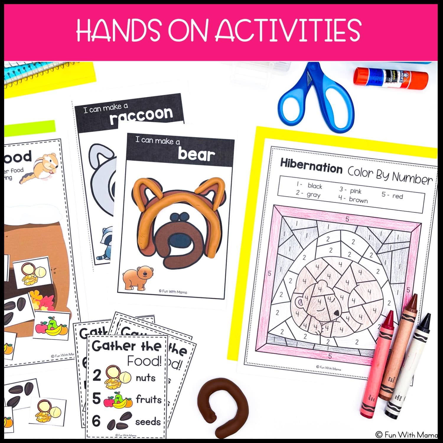 Hibernating Animals Pack Fun with Mama Shop