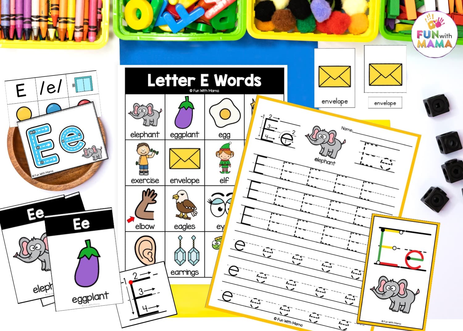 Letter E Activities - Fun with Mama Shop