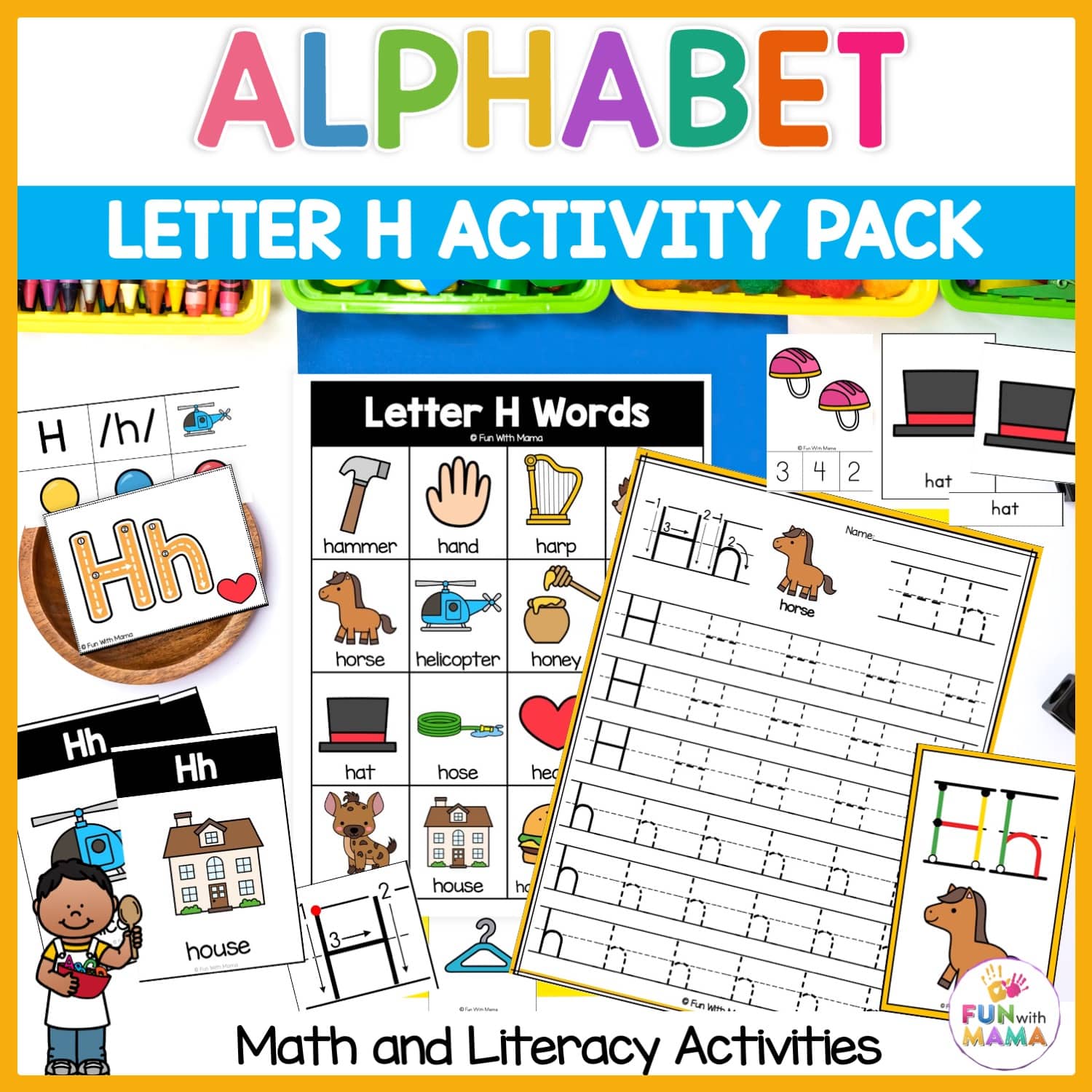 Letter H Activities Fun with Mama Shop
