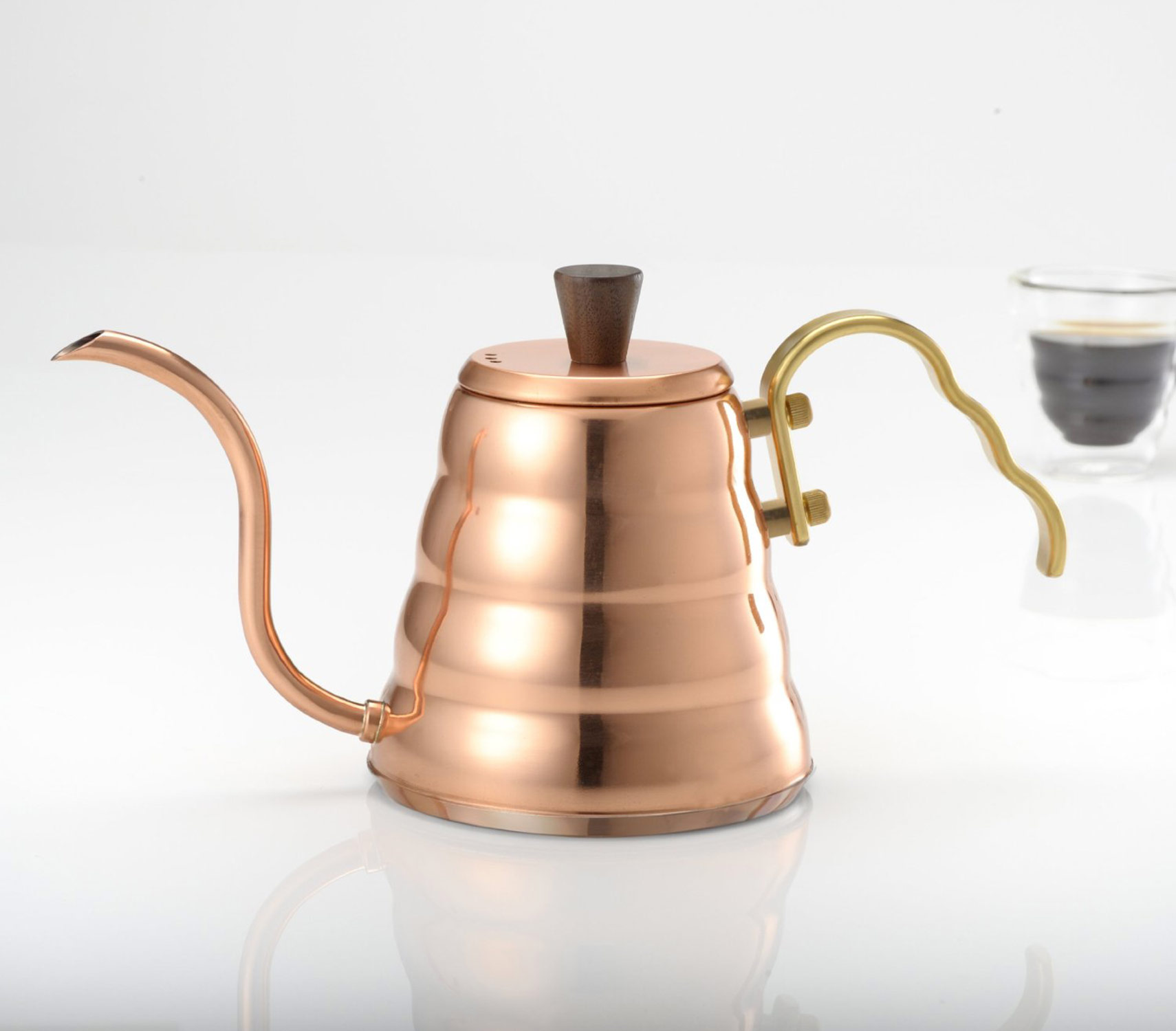 Hario Buono Coffee Drip V60 Kettle, Copper Gessato Design Store