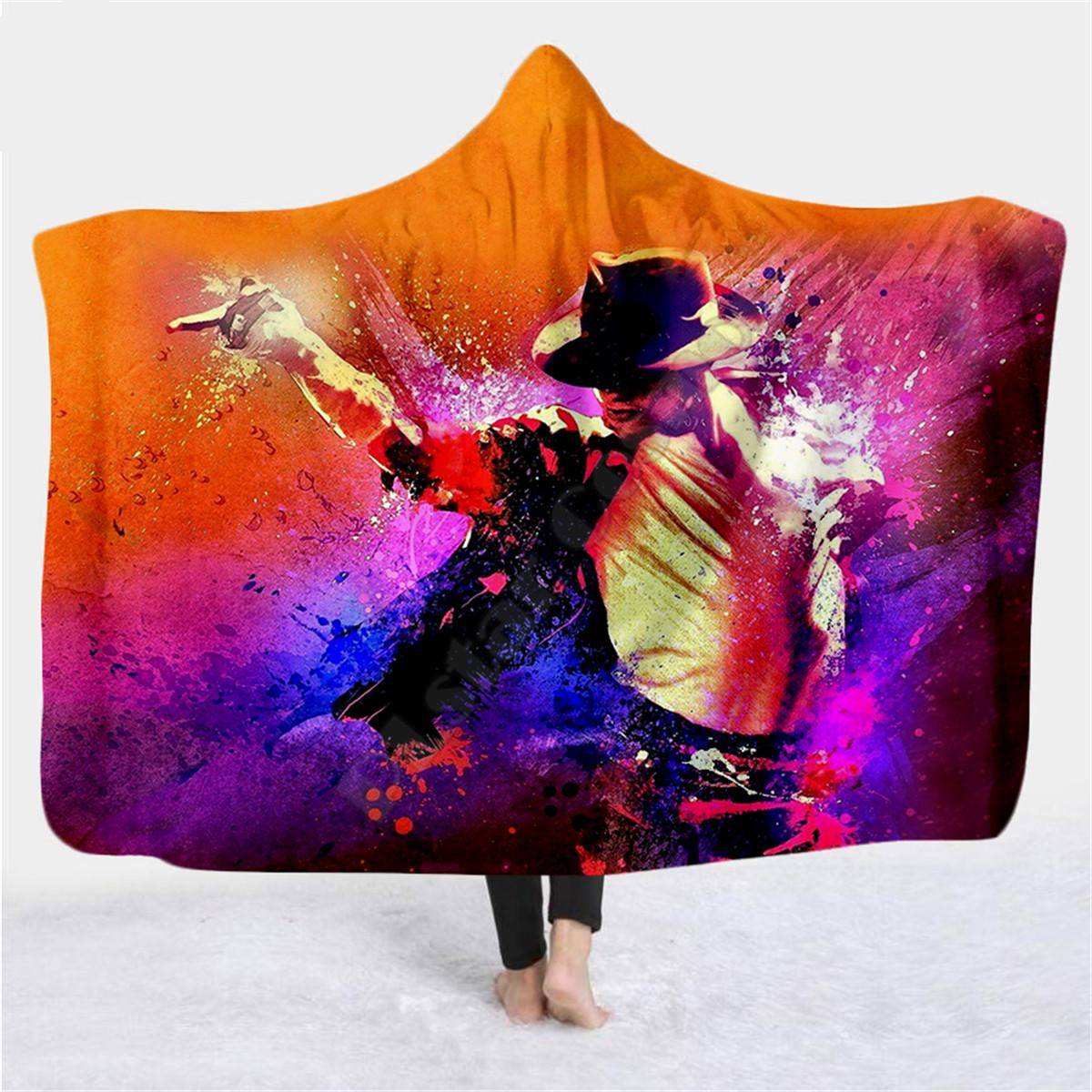Michael Jackson pattern Hooded Blanket Global MJ Shop