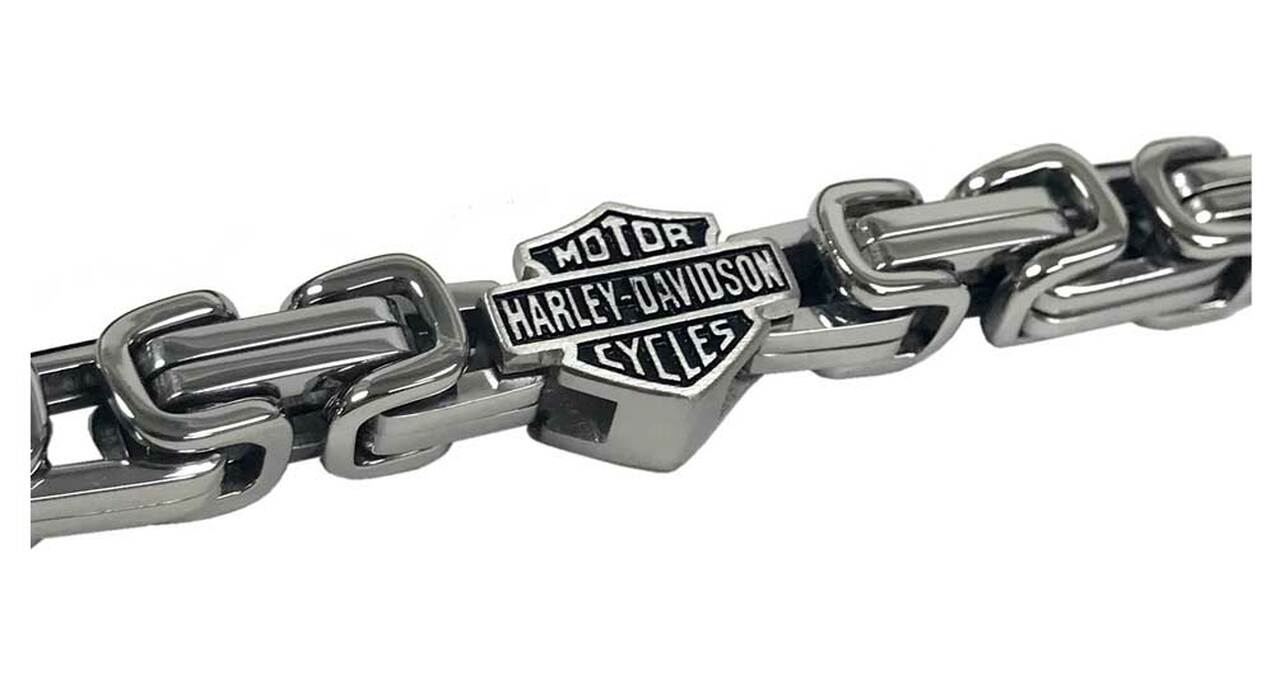 HARLEY DAVIDSON STAINLESS STEEL DOUBLE LINK BRACELET HarleyDavidson
