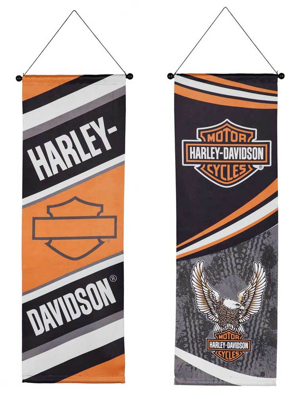HARLEYDAVIDSON® HANGING BANNER, 2 SIDED BAR & SHIELD & EAGLE DESIGN