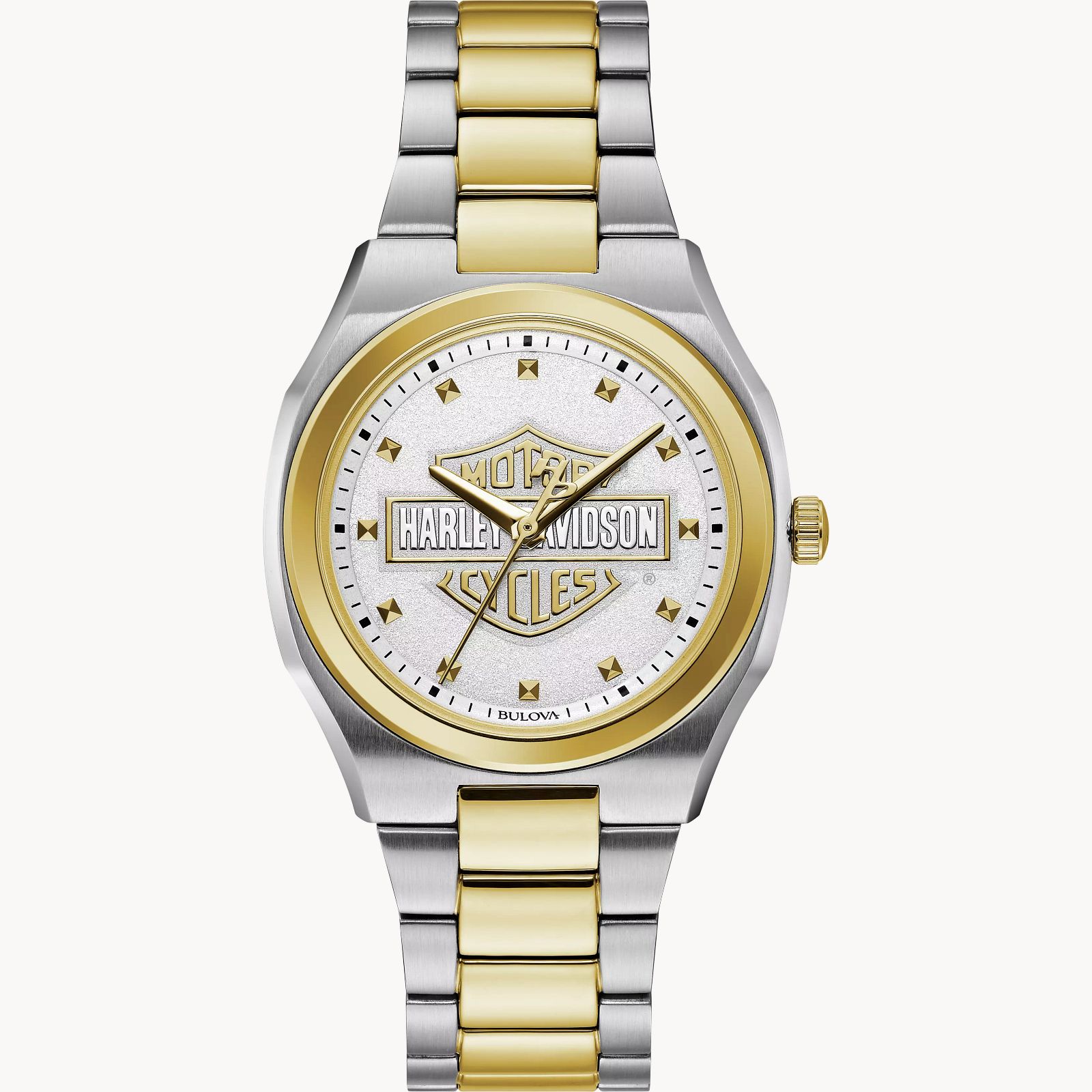 HARLEY DAVIDSON® WOMEN’S BAR & SHIELD SILEVR & GOLD STAINLESS STEEL