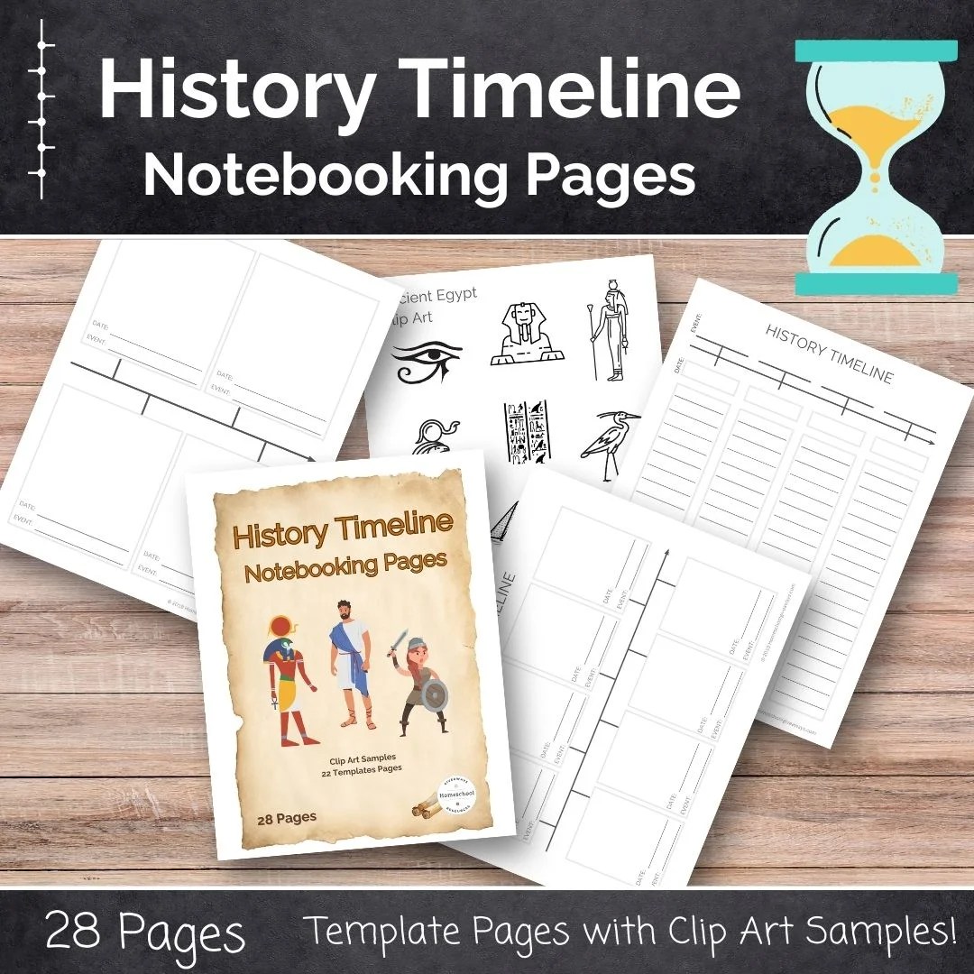 History Timeline Notebooking Pages Homeschool Giveaways