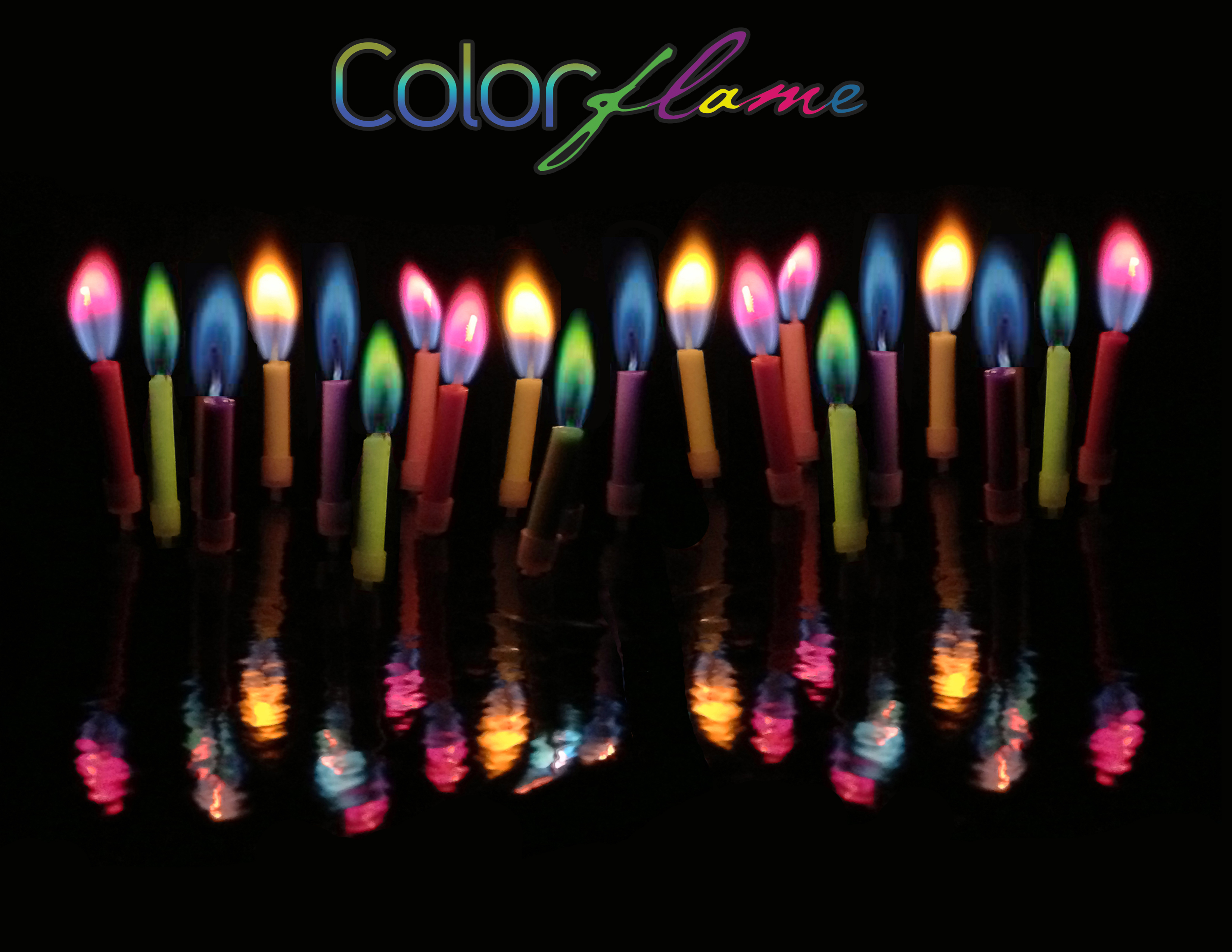 Colorflame Birthday Candles12 Candles and 12 Holders Per Pack