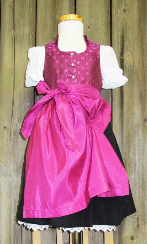 Berwin und Wolff Dirndl hochgeschlossen brombeere incl.Bluse Gr. 62140