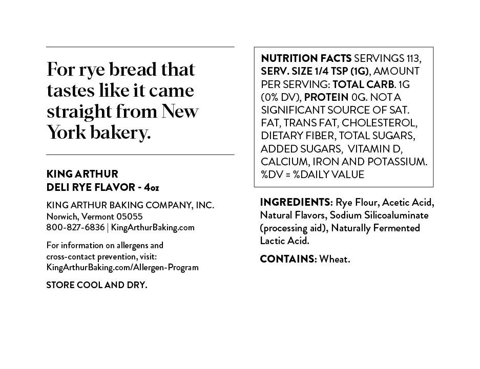 Deli Rye Flavor King Arthur Baking Company