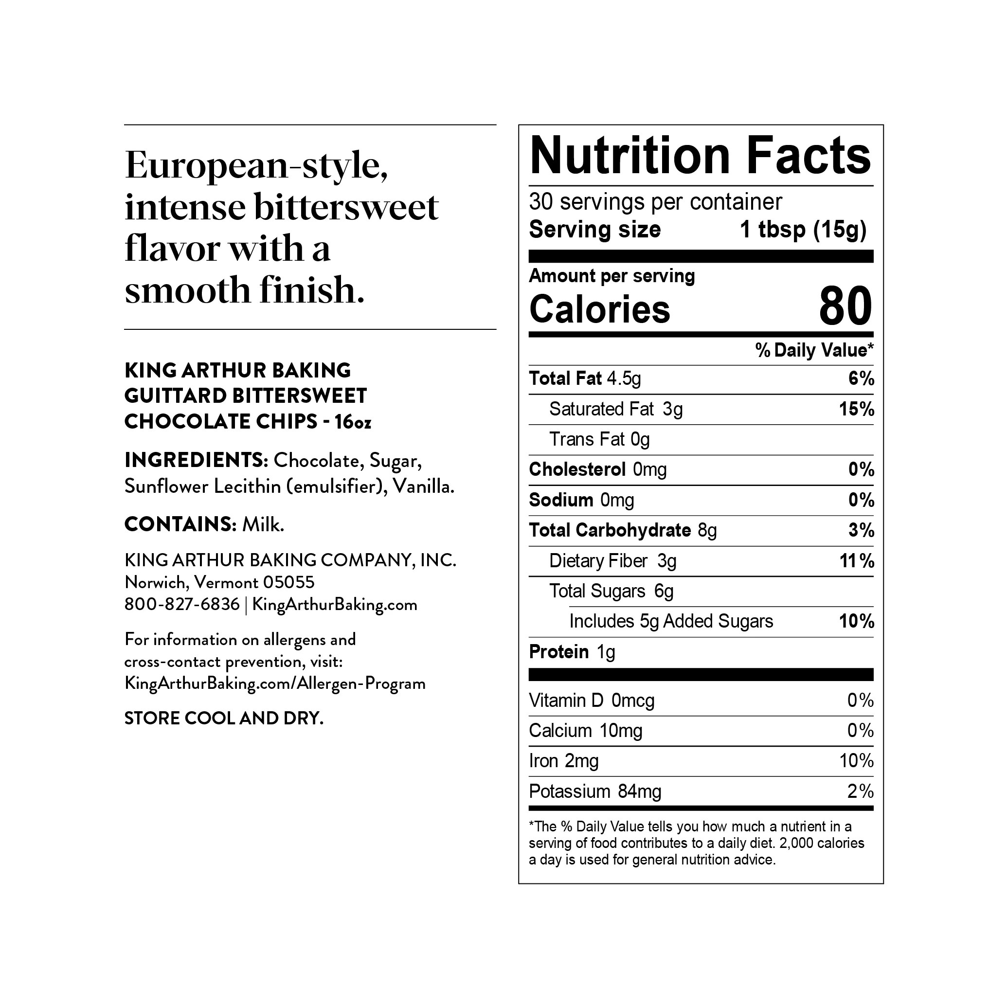 Guittard Bittersweet Chocolate Chips King Arthur Baking Company