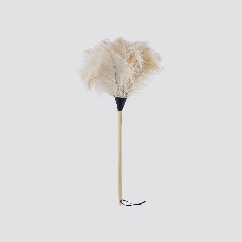 Ostrich Feather Duster, White, Long