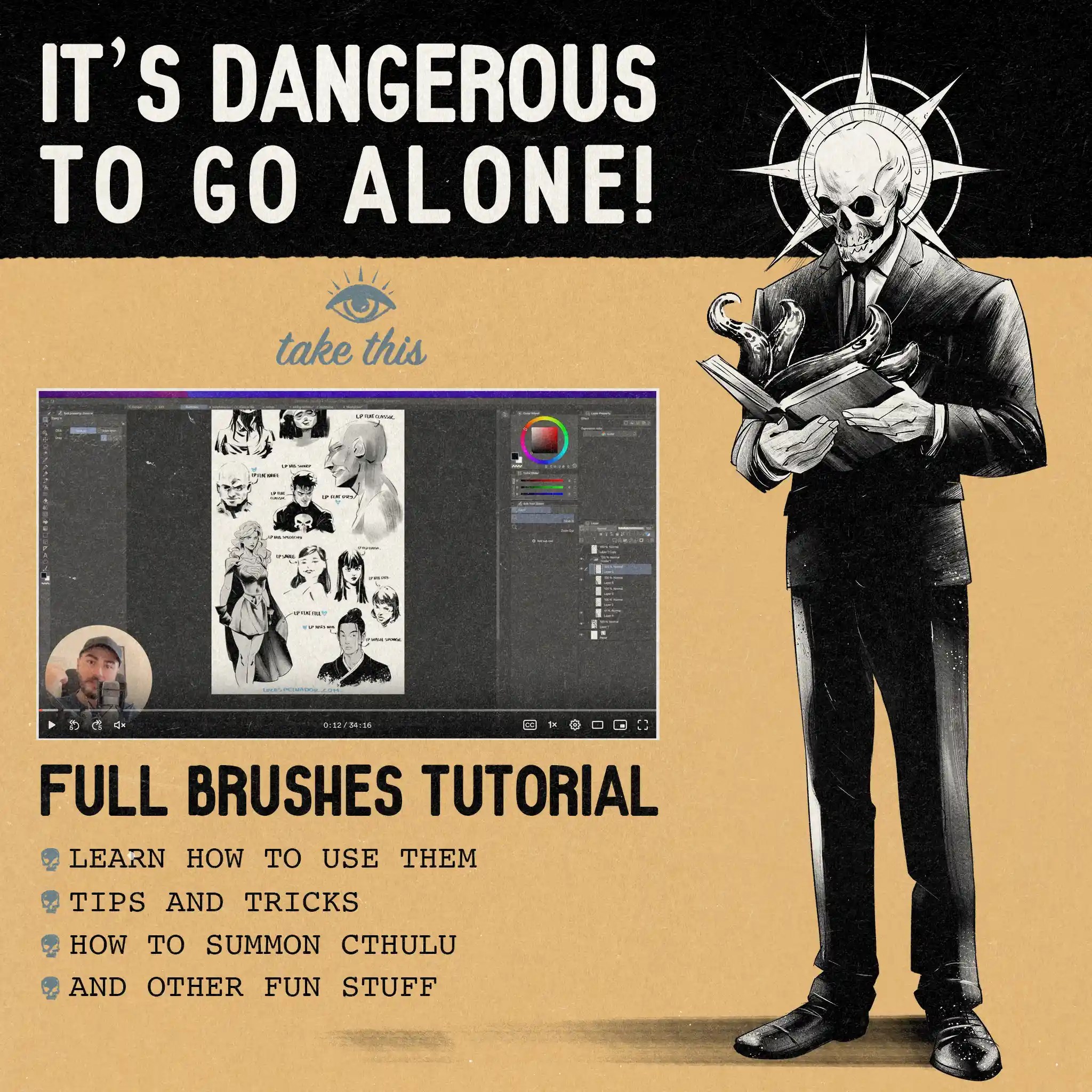 LP Inking Brushes Authentic Digital Inking Tools by Lucas Peinador