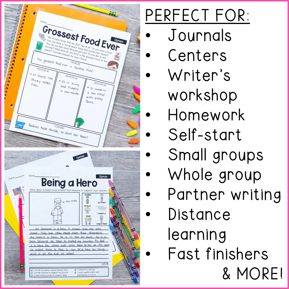 1st and 2nd Grade November Writing Prompts | Print and Digital - Lucky
