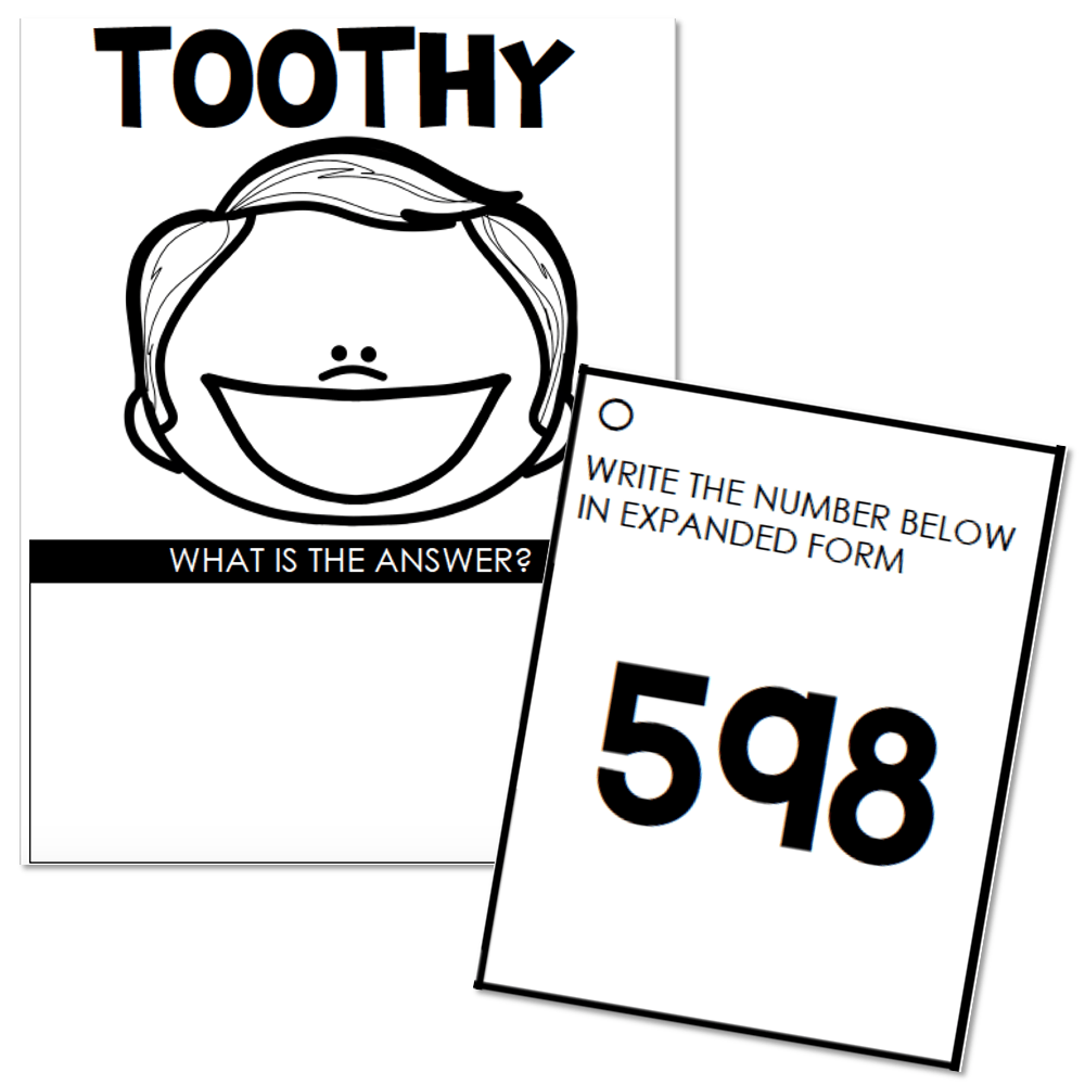 Toothy Math 3rd Grade Expanded Form Lucky Little Learners