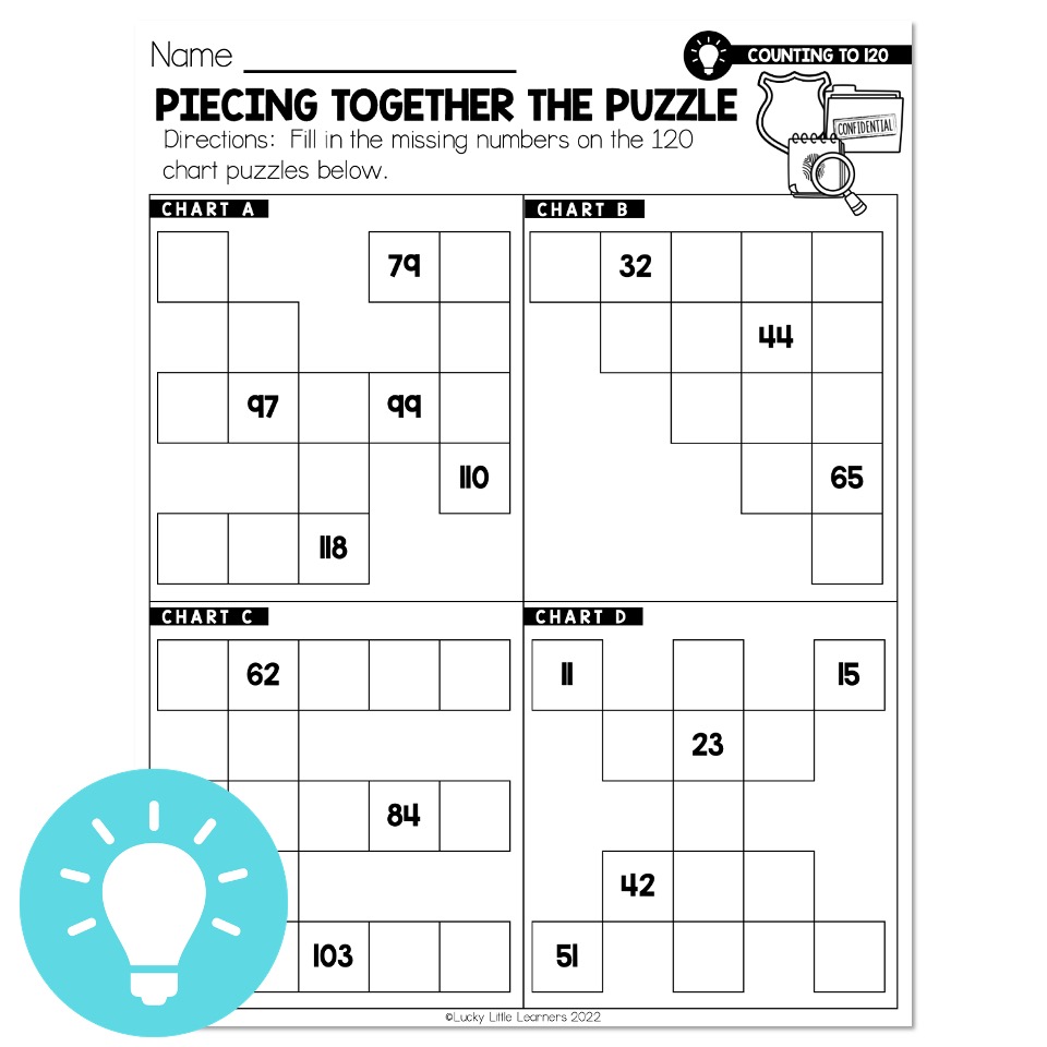 Lucky to Learn Math Counting to 120 Lesson 1.1 Mini Lesson