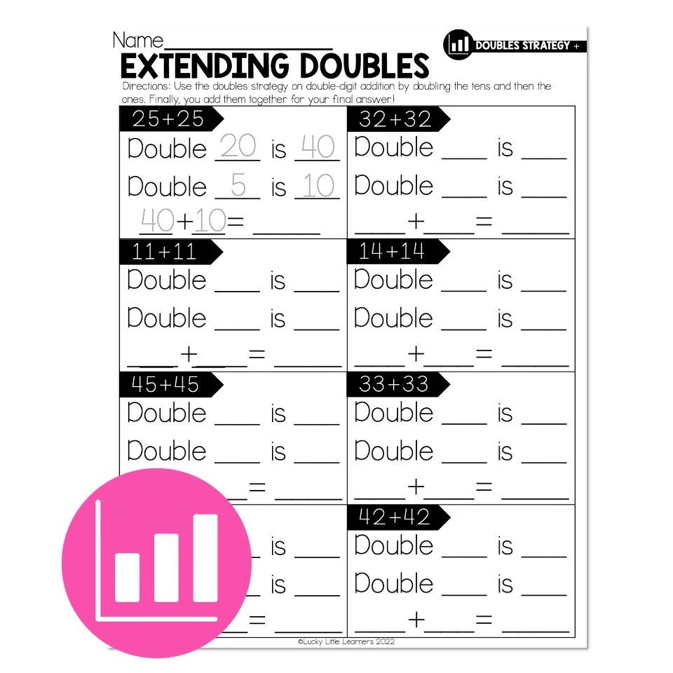 Lucky to Learn Math Add with Doubles Lesson 2.4 Differentiation