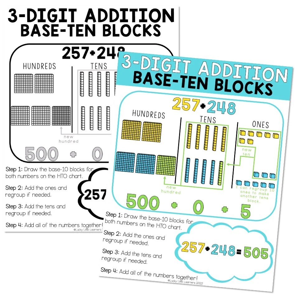 Lucky to Learn Math 2Digit and 3Digit Addition and Subtraction