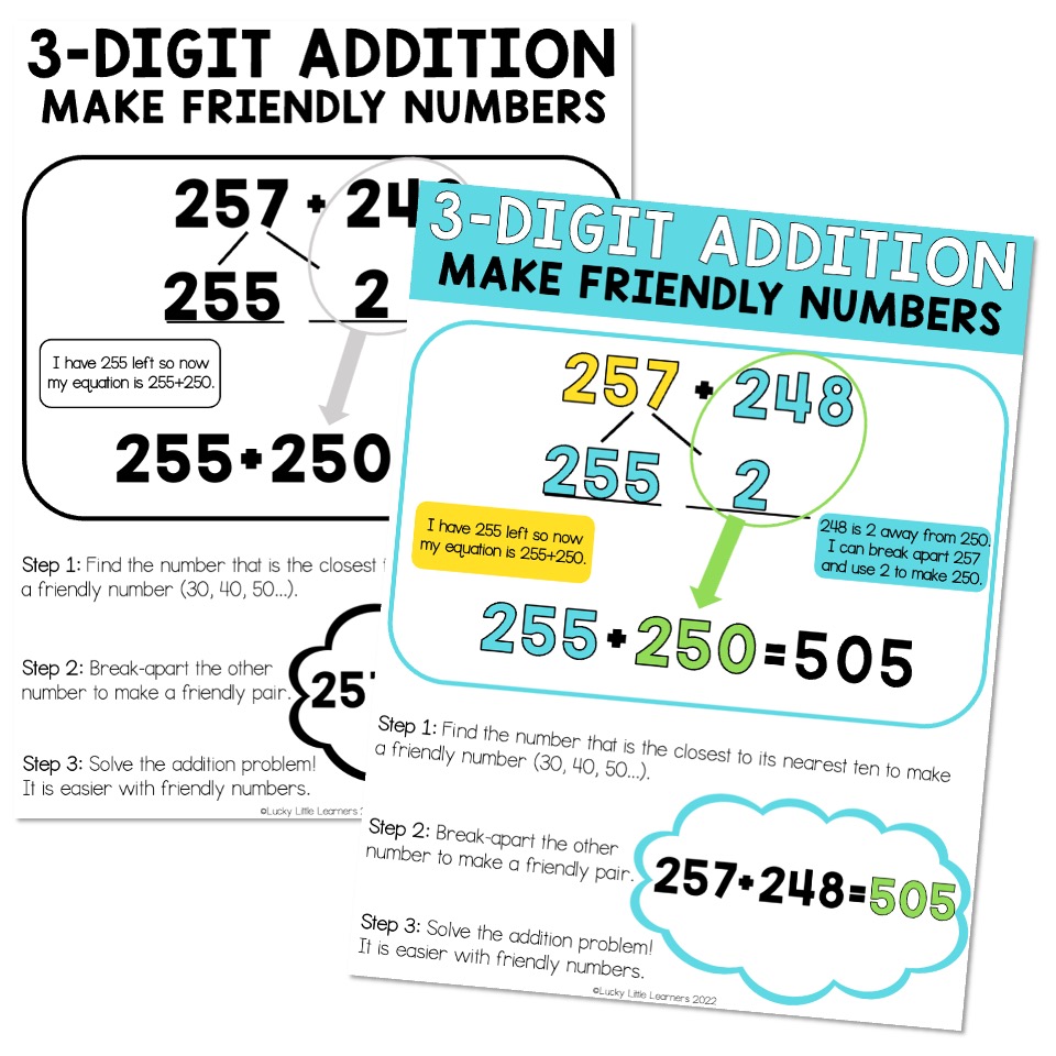 Lucky to Learn Math 2Digit and 3Digit Addition and Subtraction
