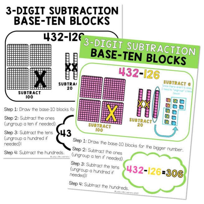 Lucky to Learn Math 2Digit and 3Digit Addition and Subtraction