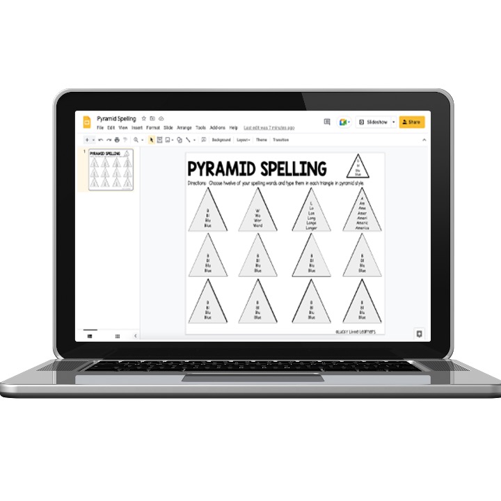 Digital Spelling Activities Pyramid Spelling Lucky Little Learners