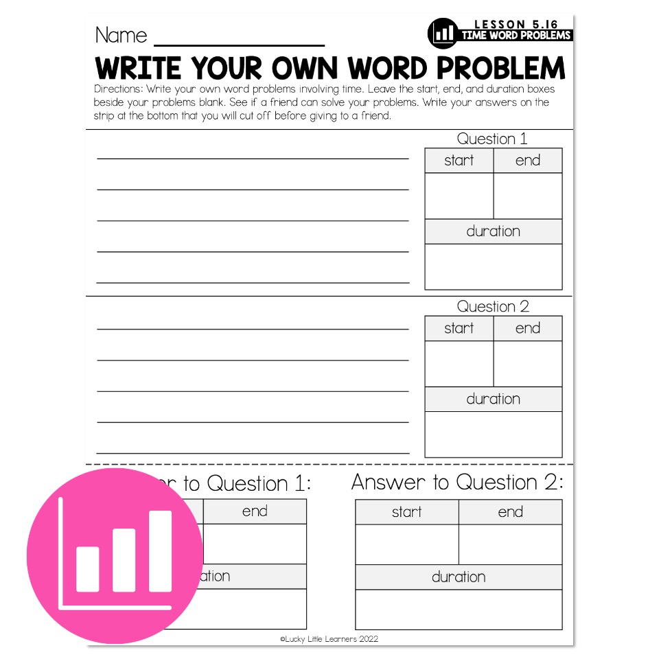 Lucky to Learn Math Lesson 5.16 Time Word Problems