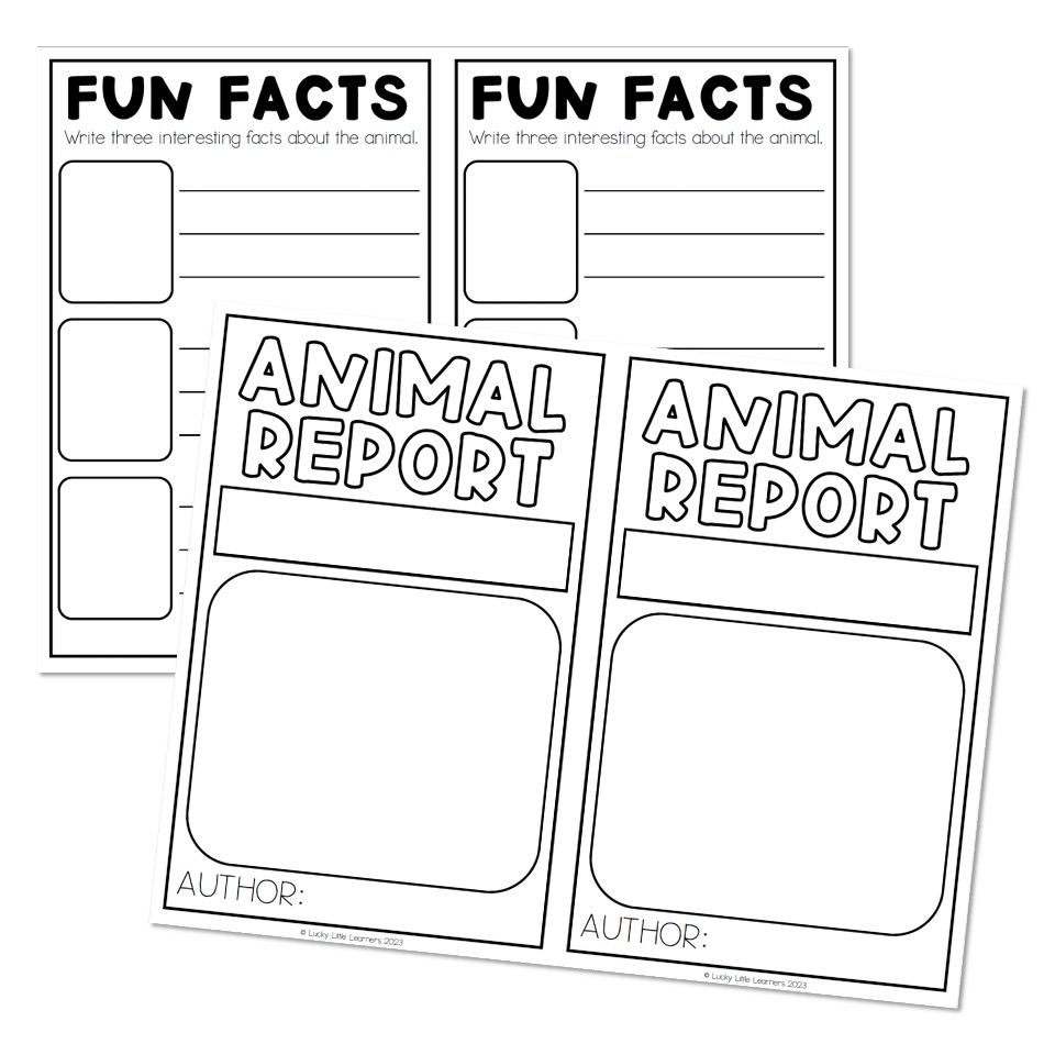 Spring Pack Animal Report Booklet Lucky Little Learners